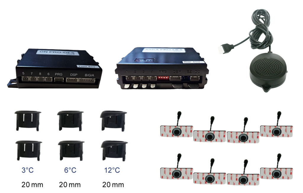 Reversing and parking aid with warning tone prooes-2221-8 for motorhomes from MobilWarn